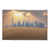 Deserts | Dubai's Skyline View from Sand Dune Kussensloop (Achterkant)