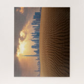 Deserts Dubai's Skyline View from Sand Dune Legpuzzel (Verticaal)