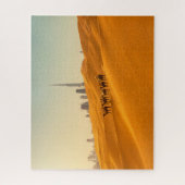 Deserts Dubai's Skyline View with Camels Legpuzzel (Verticaal)