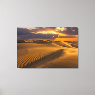 Deserts   Landscape of Sand Dunes Canvas Afdruk