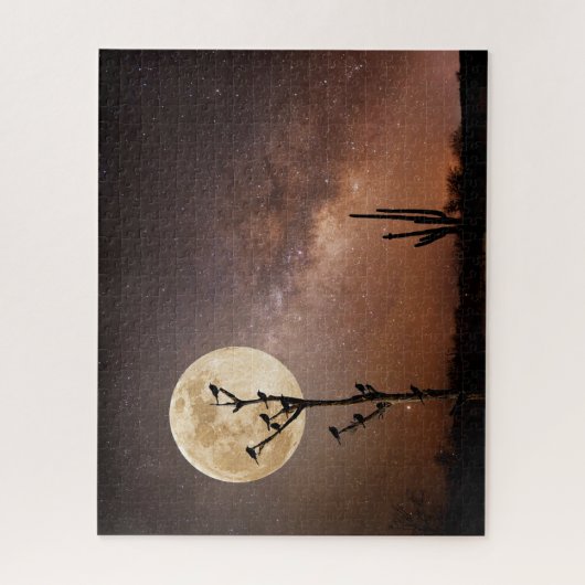 Deserts Saguaro Cactus With Birds in Desert Legpuzzel (Verticaal)