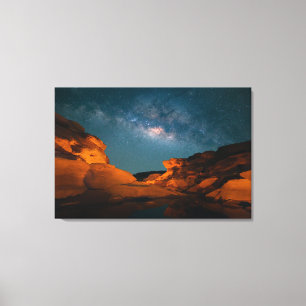 Deserts Sam Pan Bok Night time Thailand Canvas Afdruk