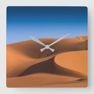 Deserts Sand Dunes Near Illizi, South Algeria Vierkante Klok