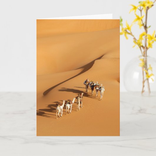 Deserts | Tuareg Walk with Camels Kaart (Gele Bloem)