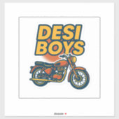 Desi Boys Classic Bike Sticker (Vel)