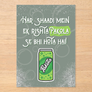 Desi Bruiloft Acryl Uitnodigingen