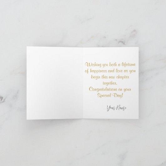 Desi Bruiloft Gefeliciteerd Kaart (Binnen)