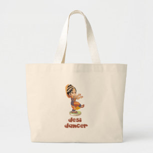 Desi Dancer Grote Tote Bag