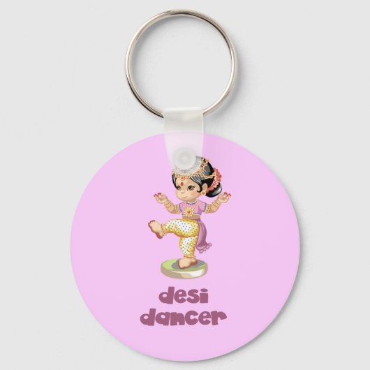 Desi Dancer Paars Sleutelhanger (Voorkant)