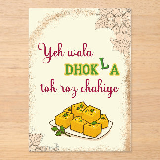 Desi Indian Pakistani Wedding Mehndi Food Sign Acryl Uitnodigingen