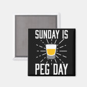 Desi Punjabi Funny Peg Day Sikh Quote Gift  Magneet (Voorkant / Achterkant)