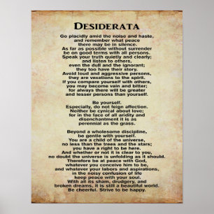 Desiderata 11 x 14 Art Print