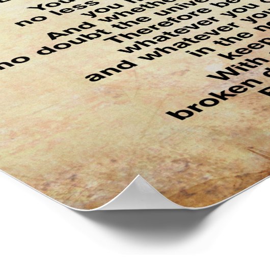 Desiderata 11 x 14 Impression d'art (Coin)
