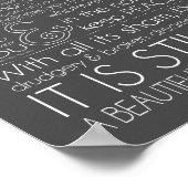 Desiderata 11x14 Witte tekst op grijs Poster (Hoek)