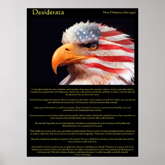 Desiderata-adelaar 1 Poster (Voorkant)
