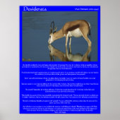 Desiderata Antelope Drink Posters (Voorkant)