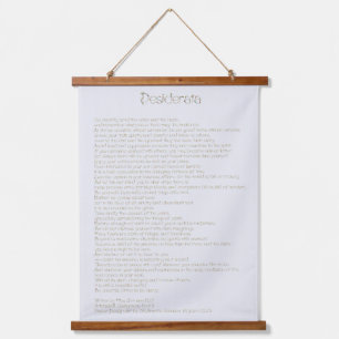Desiderata ArtbrushUI Hand Jewel Hand Font Hangend Wandkleed