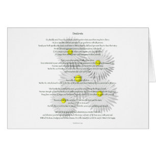Desiderata avec des marguerites