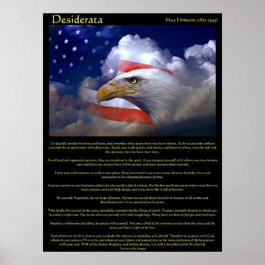 Desiderata Bald Eagle 2 Posters (Devant)