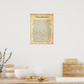 DESIDERATA BETREFFENDE GEfossiliseerd houtpapier Poster (Keuken)
