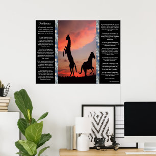 Desiderata Black Hengst Sunset Poster
