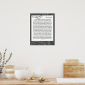 DESIDERATA Black Swirlie Poster (Keuken)
