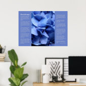 Desiderata - Blue Hydrangea Poster (Thuiskantoor)
