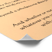 Desiderata Canards orange et vert Posters (Coin)