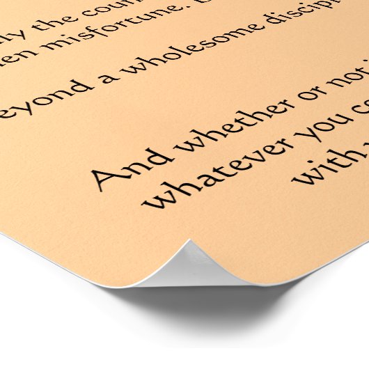 Desiderata Canards orange et vert Posters (Coin)