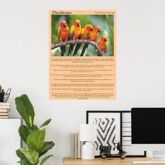Desiderata Canards orange et vert Posters (Bureau à domicile)