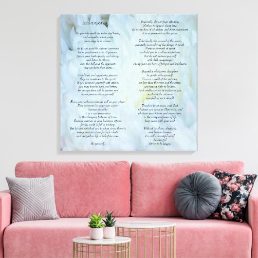 Desiderata Canvas Afdruk (Insitu (Woonkamer))