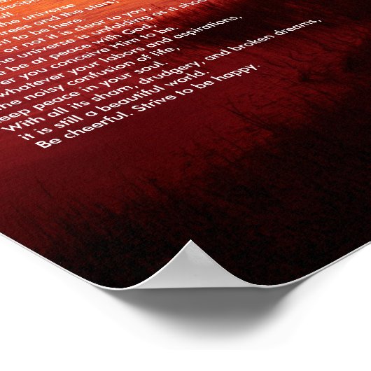 Desiderata Canvas Poster (Hoek)