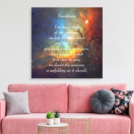 Desiderata Child of Universe Canvas Afdruk (Insitu (Woonkamer))