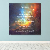 Desiderata Child of Universe Canvas Afdruk (Insitu (Houten vloer))