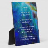 Desiderata Child of Universe Fotoplaat (Zijkant)