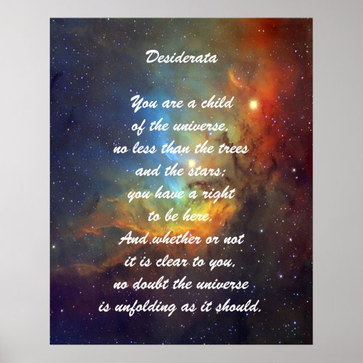 Desiderata Child of Universe Poster (Voorkant)