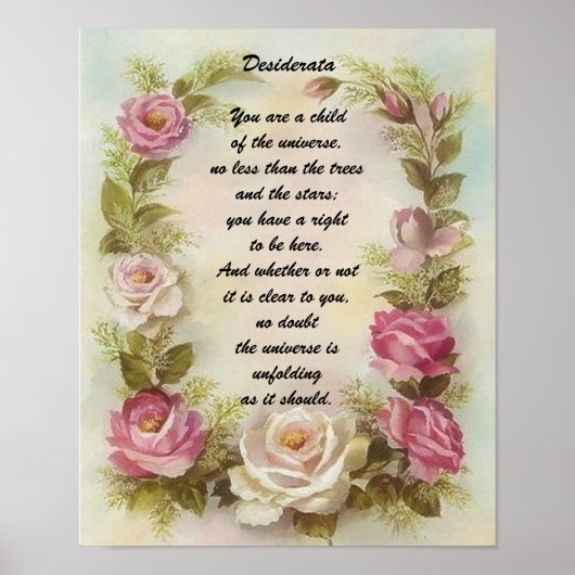 Desiderata Child of Universe Poster (Voorkant)