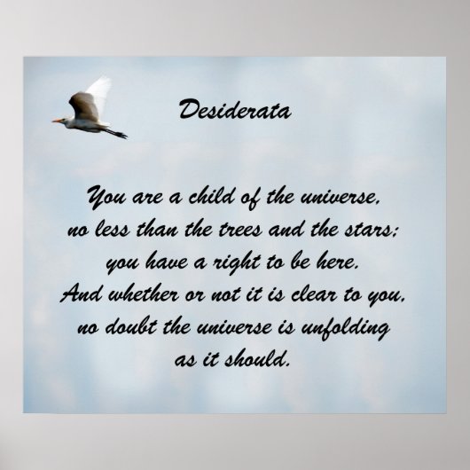 Desiderata Child of Universe Poster (Voorkant)