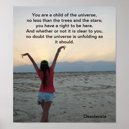 Desiderata Child of Universe Poster (Voorkant)