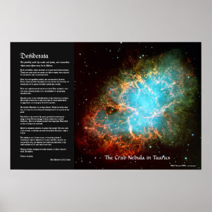 Desiderata - De krab nebula in Taurus Poster