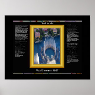 DESIDERATA die Posters omlaag kijkt