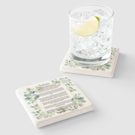 Desiderata door Max Ehrmann Stenen Onderzetter (Zijkant)