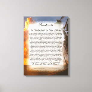 DESIDERATA door Max Ehrmann-Tropical Sunset Canvas Afdruk