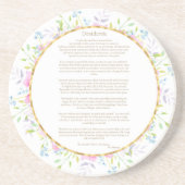 Desiderata door Max Ehrmann Zandsteen Onderzetter (Voorkant)