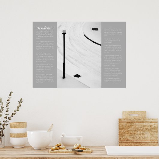 Desiderata - een, twee, drie, sneeuw! poster (Keuken)