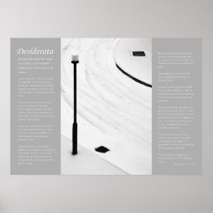 Desiderata - een, twee, drie, sneeuw! poster