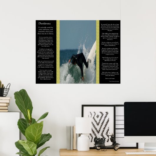 Desiderata Falling Surfer Posters (Thuiskantoor)