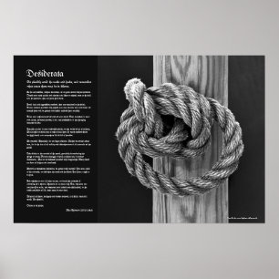 Desiderata - Fine Art Minimalist Knot a Rope Knot Poster