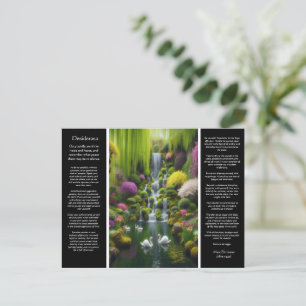 Desiderata fluistert van de lente, bloemblad licht briefkaart
