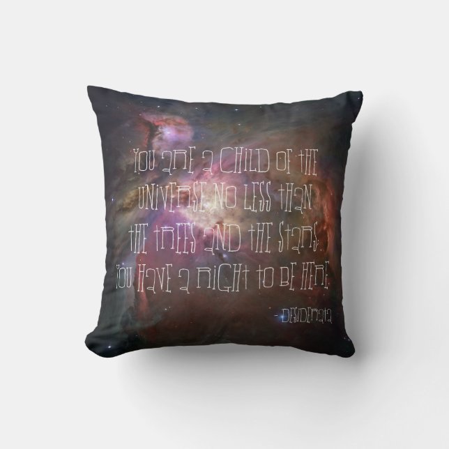 Desiderata gedicht inspirerend quote nebula gezegd kussen (Voorkant)